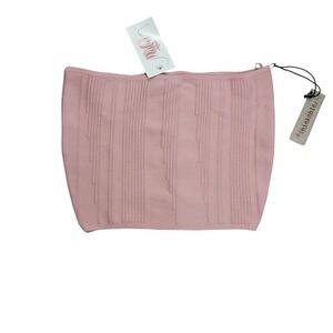 ThinkAble Tube Top Womens S/M Pink New Ribbed Knit Strapless TT9081